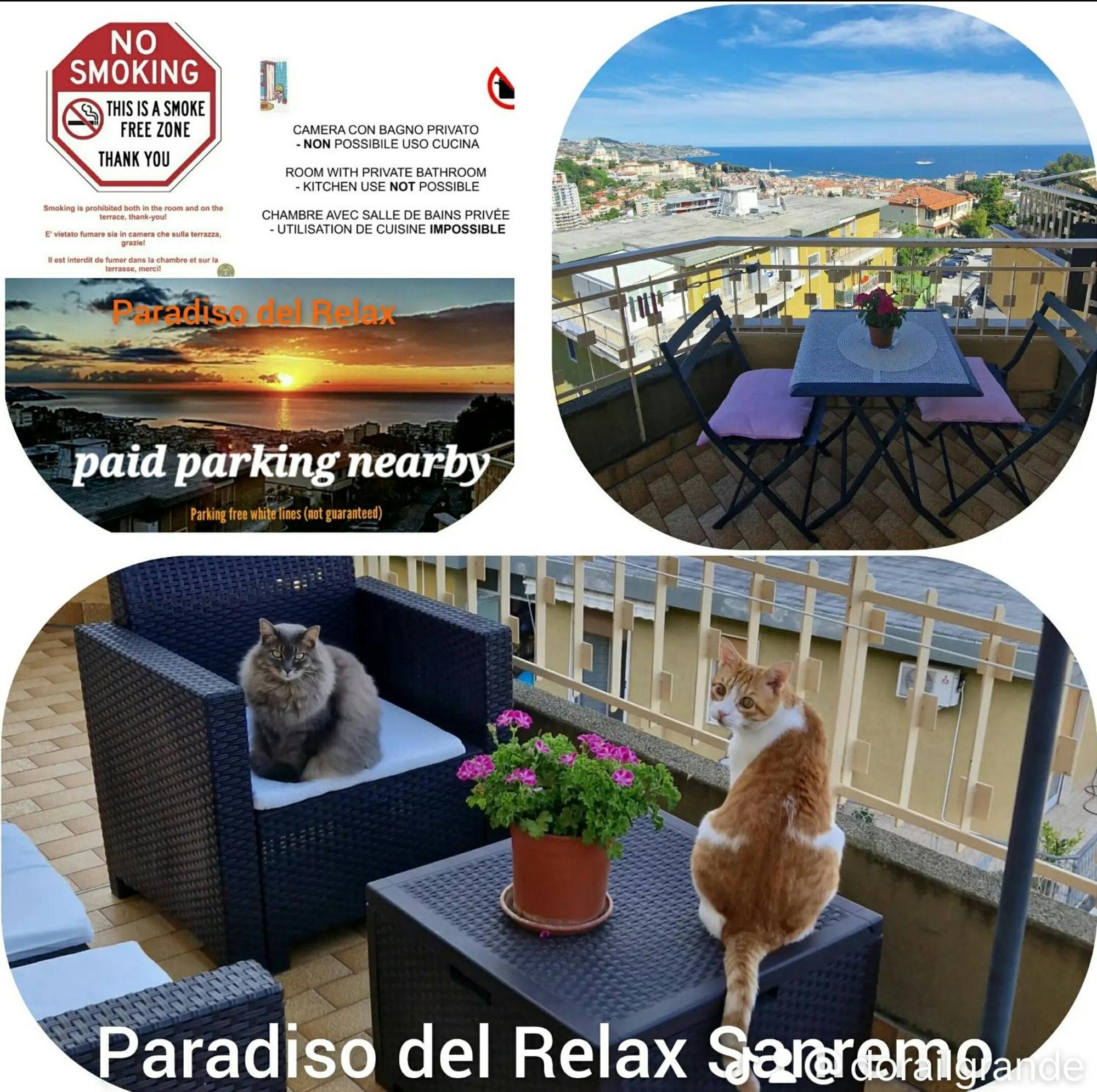 Il Paradiso Del Relax Private Room With Bathroom Parking Сан Ремо Екстериор снимка